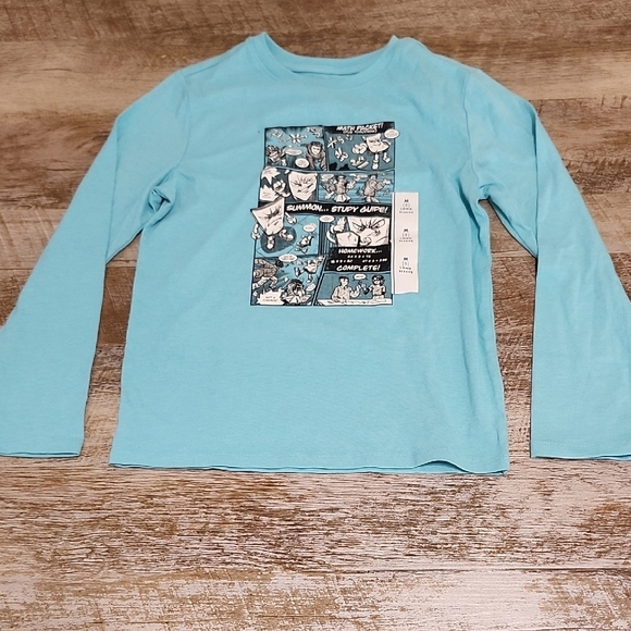 Cat & Jack Other - Cat & Jack Blue Long Sleeve Tee with Graphic Design